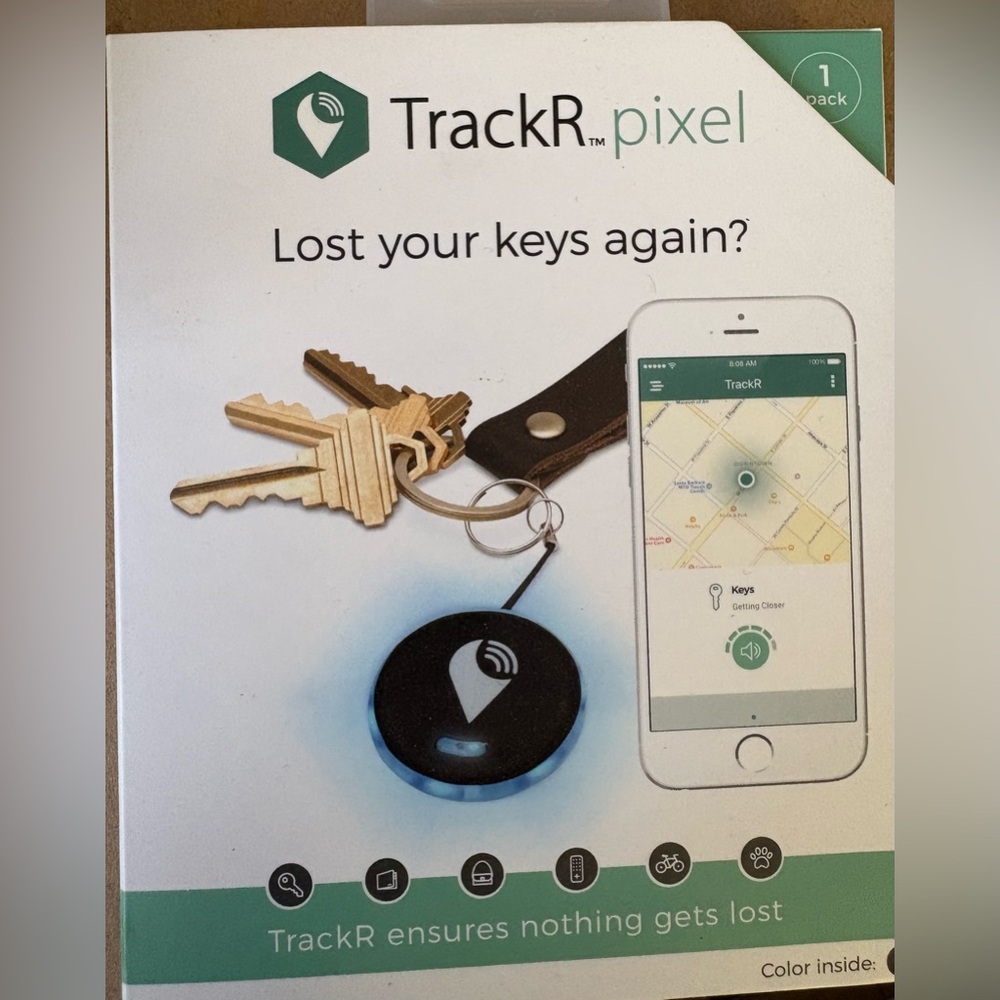 TrackR Pixel Black Bluetooth Key Finder